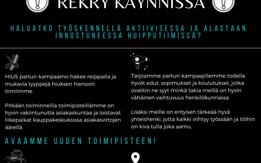 REKRY KÄYNNISSÄ!