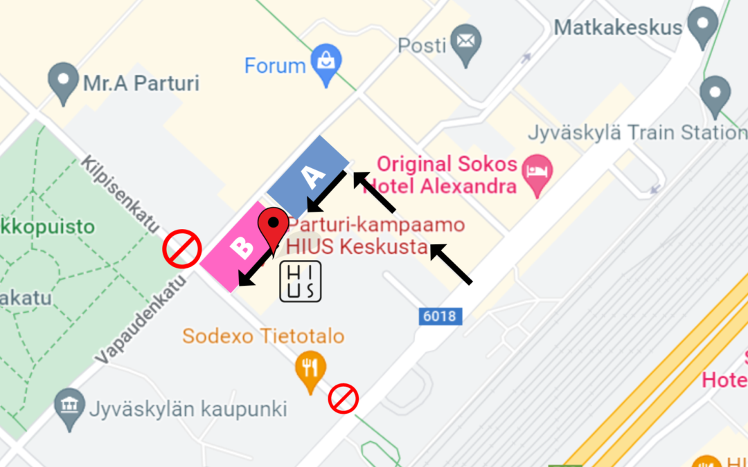HUOM! Liikennejärjestelyt muuttuneet!